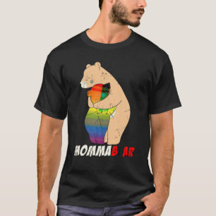 Camiseta Vintage Rainbow Mama Bear Hug Apoio ao Amor