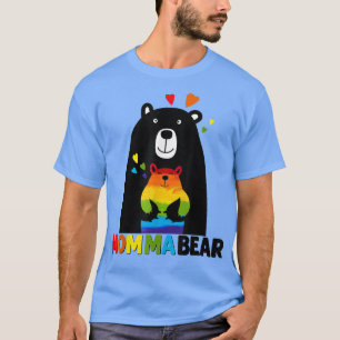 Camiseta Vintage Rainbow Mama Bear Hug Love Support Parent 