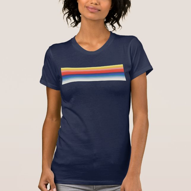 Camiseta Vintage Rainbow Stripe (Frente)