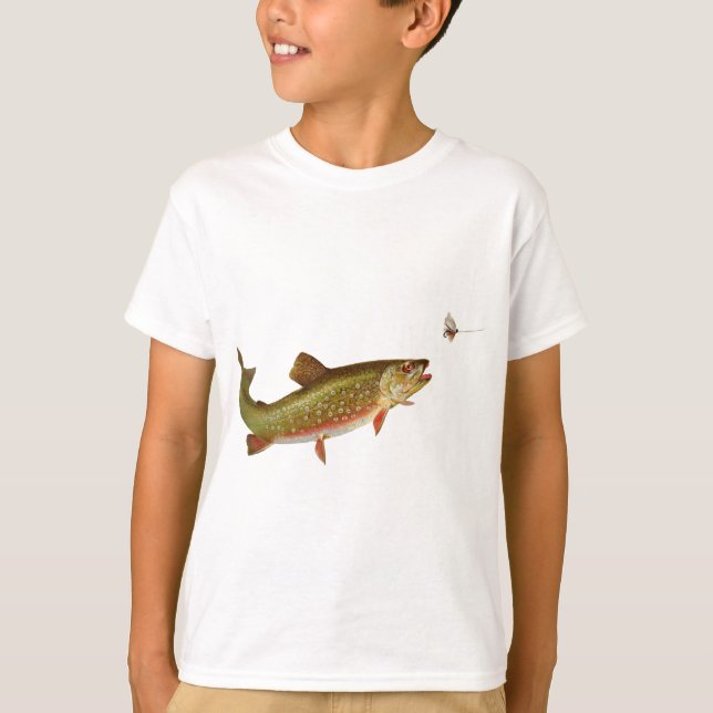 Camiseta Vintage Rainbow Troubleshoot Fly Fisheries (Frente)
