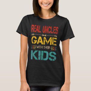 Camiseta Vintage Real Uncles Game Com Seus Filhos Gamer Fa
