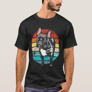 Camiseta Vintage Realista French Bulldog Frenchie Dog Bree