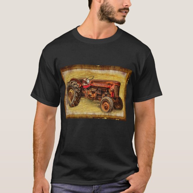 Camiseta Vintage Red Fazenda Trator (Frente)