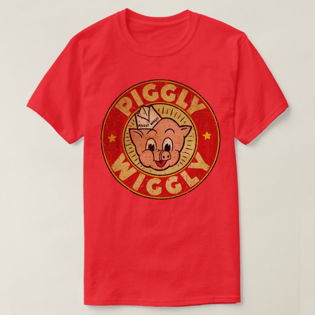 Camiseta Vintage Red Piggly Bolsa (Frente do Design)
