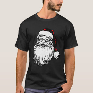 Camiseta Vintage Red Santa Claus Design de Natal Vermelho