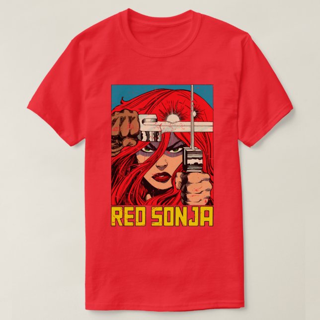 Camiseta Vintage Red Sonja 1983 (Frente do Design)
