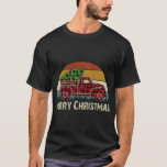 Camiseta Vintage Red Truck Buffalo Xadrez Com Feliz Christm<br><div class="desc">Vintage Red Truck Buffalo Xadrez Com Feliz Árvore De Natal</div>