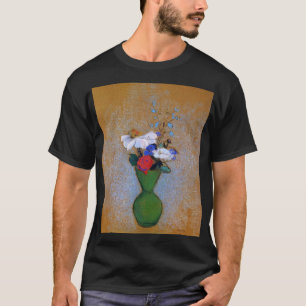 Camiseta Vintage Redon Rosa Flores em Vaso Verde