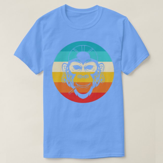 Camiseta Vintage Reggae Monkey (Frente do Design)