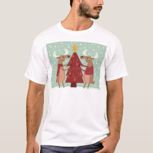 Camiseta Vintage renas Natal