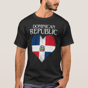 Camiseta Vintage República Dominicana Flag Heart