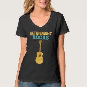 Camiseta Vintage Retirement Rocks Guitar Old Man