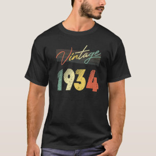 Camiseta Vintage Retro 1934 89º Aniversário De 89 Anos