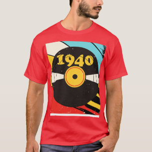 Camiseta Vintage Retro 1940 Birthday Shirt Vinyl Music