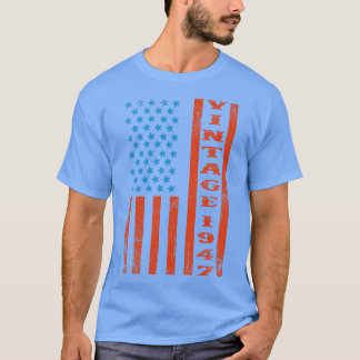 Camiseta Vintage Retro 1947 Flag Americano