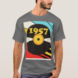 Camiseta Vintage Retro 1957 Birthday Shirt Vinyl Music