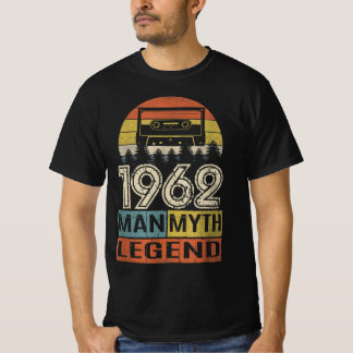 Camiseta Vintage Retro 1962 Birthday Gift Man Myth Legend