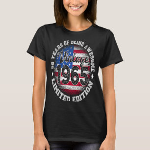Camiseta Vintage Retro 1965 58º aniversário 58 anos Amer
