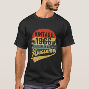 Camiseta Vintage Retro 1966 56º Aniversário Oferece 56 An