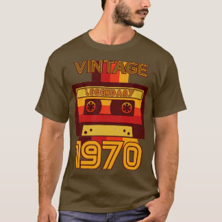 Camiseta Vintage Retro 1970 Legendary Cassette
