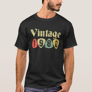 Camiseta Vintage Retro 1980 42 Anos De Idade 42ª Oferta De