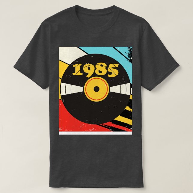 Camiseta Vintage Retro 1985 Birthday Shirt Vinyl Music (Frente do Design)