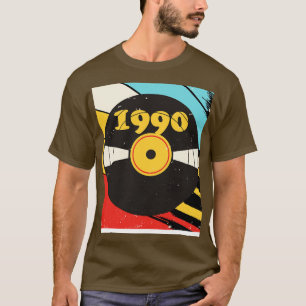 Camiseta Vintage Retro 1990 Birthday Shirt Vinyl Music