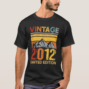 Camiseta Vintage Retro 2012 10º Aniversário 10 Anos Rapazes