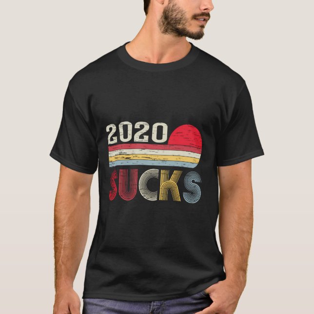 Camiseta Vintage Retro 2020 Sucks (Frente)