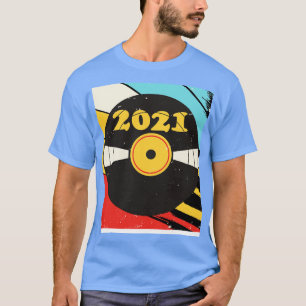 Camiseta Vintage Retro 2021 Birthday Shirt Vinyl Music