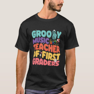 Camiseta Vintage Retro 60s 70s Professora De Música Em Groo