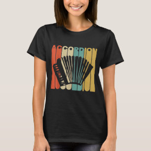 Camiseta Vintage Retro Accordion Silhouette