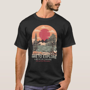 Camiseta Vintage Retro Adventure Lake Time para explorar o 