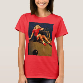 Camiseta Vintage Retro Al Buell Boliche Pin-up Girl