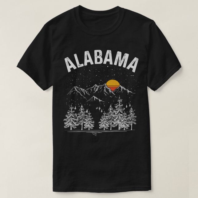 Camiseta Vintage Retro Alabama State TShirt (Frente do Design)