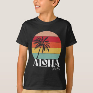 Camiseta Vintage Retro Aloha Beaches Tropical Summer Vacati