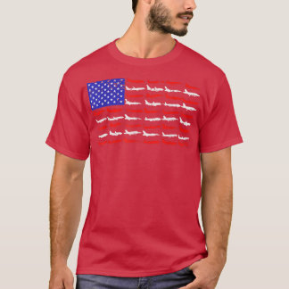 Camiseta Vintage Retro American Flag Avião 4 De Julho P