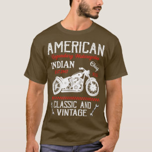 Camiseta Vintage Retro American Motorcycle Old Biker