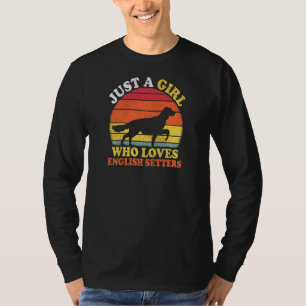Camiseta Vintage Retro Apenas Uma Menina Que Ama English Se