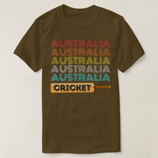 Camiseta Vintage Retro Austrália Cricket (Frente do Design)