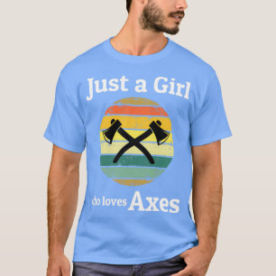 Camiseta Vintage Retro Ax Thwing Girl Thatchet