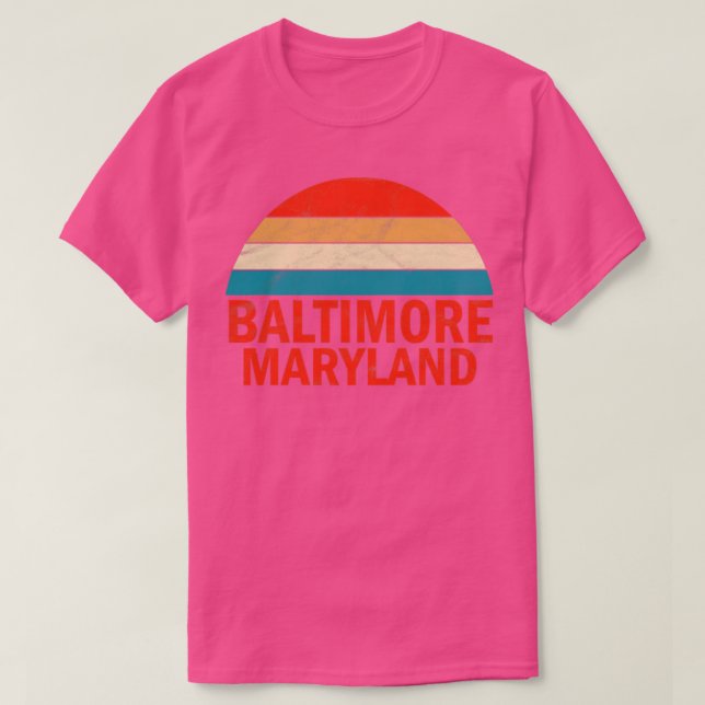 Camiseta Vintage Retro Baltimore Maryland (Frente do Design)
