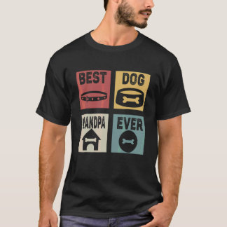 Camiseta Vintage Retro Best Dog Avô Ever Cute Dog Família