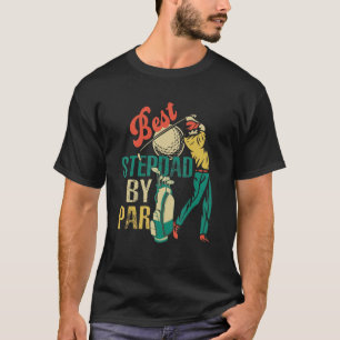 Camiseta Vintage Retro Best Stepdad Por Par Golf Player 2