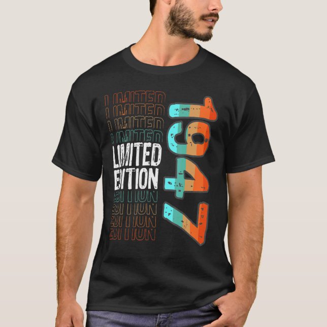 Camiseta Vintage Retro Birth Year 1947 (Frente)