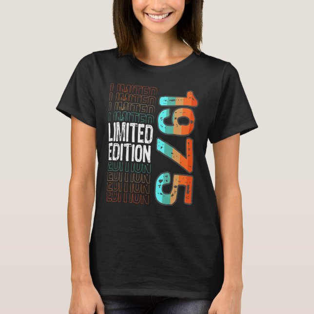 Camiseta Vintage Retro Birth Year 1975 (Frente)