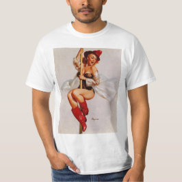 Camiseta Vintage Retro Bombeiro Pin Up Girl