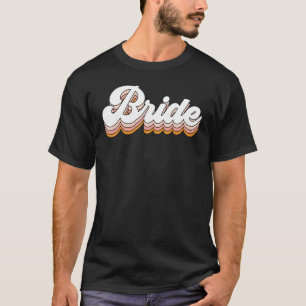 Camiseta Vintage Retro Bride Festa de solteira Bridal Matc