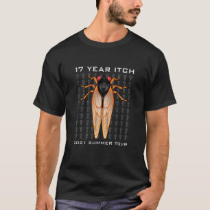 Camiseta Vintage Retro Brood X Cicadas 17 Anos Itch 2021 Su