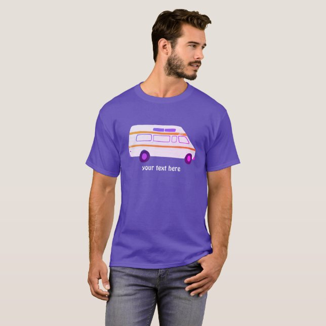 Camiseta Vintage retro campervan vanlife RV - personalize! (Frente Completa)